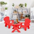 3-Piece Plastic Children Play Table Chair Set-Red Online