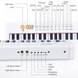 88-Key Portable Full-Size Semi-weighted Digital Piano Keyboard-White For Sale