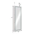 Mirrored Jewelry Armoire with Full Length Mirror and 2 Internal LED Lights-White Hot on Sale