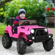 12V Kids Remote Control Riding Truck Car with LED Lights-Pink Cheap