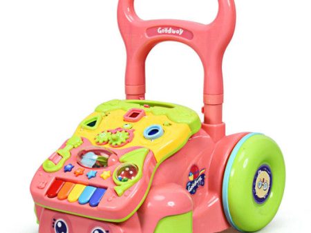 Early Development Toys for Baby Sit-to-Stand Learning Walker-Pink For Cheap