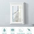 Bathroom Mirror Cabinet Wall Mounted Adjustable Shelf Medicine Storage-White Hot on Sale