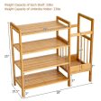 4-Tier Bamboo Shoe Rack Organiser with Umbrella Holder-Natural Online Sale