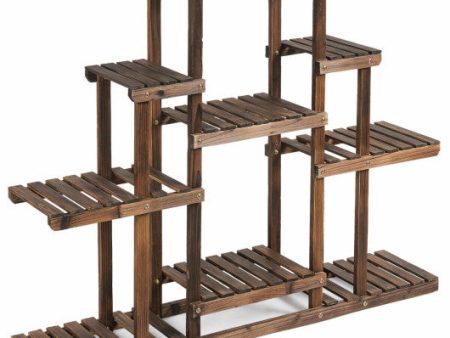 6-Tier Flower Wood Stand Plant Display Rack Storage Shelf Cheap