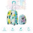 2 Pieces Kid s Luggage Set 12-inch Backpack and 16-inch Rolling Suitcase Travel Cheap