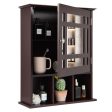 Wall Mounted and Mirrored Bathroom Cabinet-Brown Cheap