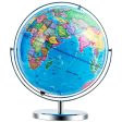 13  Illuminated World Globe 720° Rotating Map with LED Light Discount