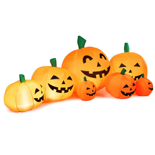 7.5 Feet Halloween Inflatable 7 Pumpkins Patch with LED Lights For Discount