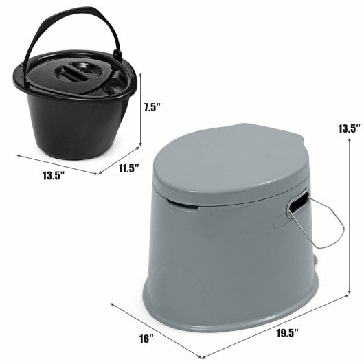 5L Portable Travel Toilet with Paper Holder for Outdoor Online