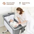 Travel Portable Baby Bed Side Sleeper  Bassinet Crib with Carrying Bag-Gray on Sale