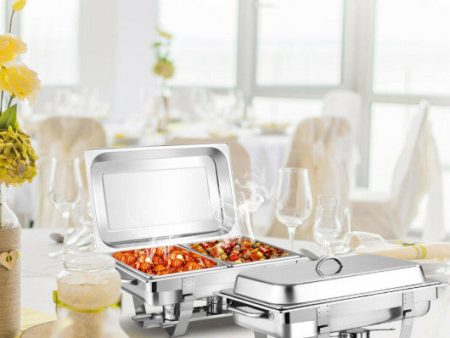 2 Packs Stainless Steel Full-Size Chafing Dish Cheap