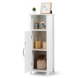 1-Door Freestanding Bathroom Cabinet with Open Shelf For Cheap