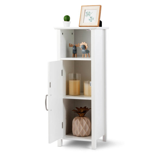 1-Door Freestanding Bathroom Cabinet with Open Shelf For Cheap