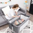 Travel Portable Baby Bed Side Sleeper  Bassinet Crib with Carrying Bag-Gray on Sale