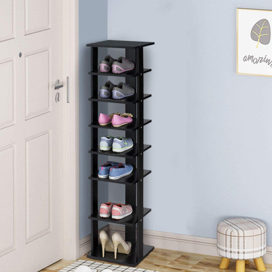 7-Tier Shoe Rack Practical Free Standing Shelves Storage Shelves-Black Online Hot Sale