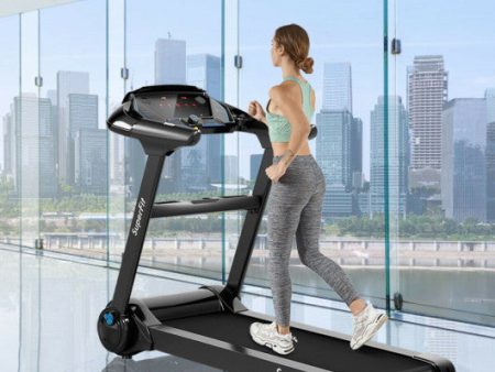 2.25HP Folding Treadmill with Bluetooth Speaker-Black For Sale