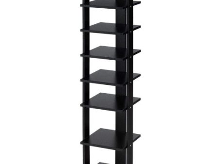 7-Tier Shoe Rack Practical Free Standing Shelves Storage Shelves-Black Online Hot Sale