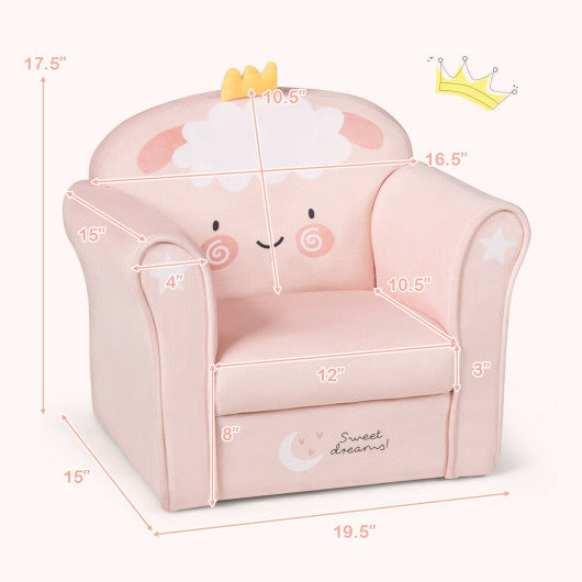 Kids Lamb Sofa Children Armrest Couch Sale