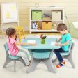 Children Kids Activity Table & Chair Set Play Furniture W Storage-Blue Hot on Sale