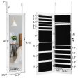 Wall Mounted Lockable Mirror Jewelry Cabinet with LED Light Hot on Sale