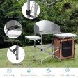 Foldable Outdoor BBQ Portable Grilling Table With Windscreen Bag on Sale