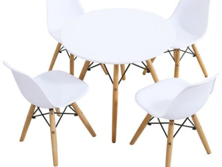 5 Pieces Kids Mid-Century Modern Table Chairs Set Online now