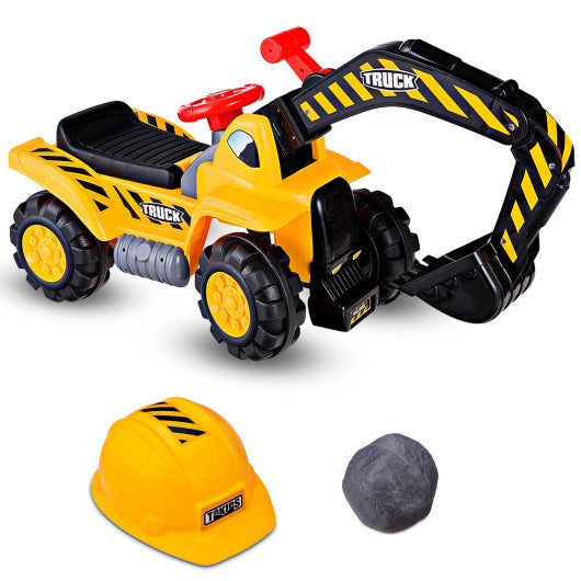 Outdoor Kids Ride On Construction Excavator with Safety Helmet Online