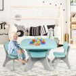 Children Kids Activity Table & Chair Set Play Furniture W Storage-Blue Hot on Sale