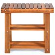 3-Tier Wood Shoe Rack 19  Shoe Bench Boots Organizer Supply