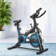 Indoor Silent Belt Drive Adjustable Resistance Cycling Stationary Bike-Blue Online