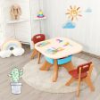 Children Kids Activity Table & Chair Set Play Furniture W Storage-Coffee Supply