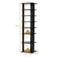 7-Tier Shoe Rack Practical Free Standing Shelves Storage Shelves-Black Online Hot Sale