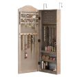 Wall Door Mounted Jewelry Armoire Cabinet with Mirror Supply