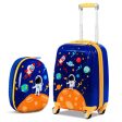 2PC Kids Luggage Set Rolling Suitcase & Backpack-Navy For Discount