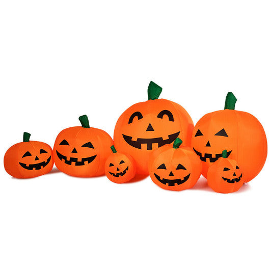 7.5 Feet Halloween Inflatable 7 Pumpkins Patch with LED Lights For Discount