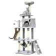 66 Inch Cat Tree Condo Kitten Multi-Level Activity Center-Gray Supply