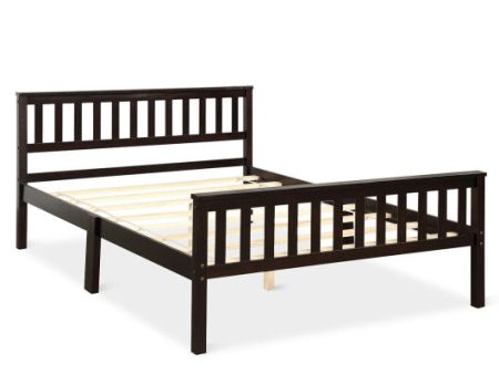 Full Size Wood Platform Bed Frame with Headboard and Footboard Online