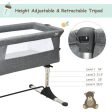 Travel Portable Baby Bed Side Sleeper  Bassinet Crib with Carrying Bag-Gray on Sale