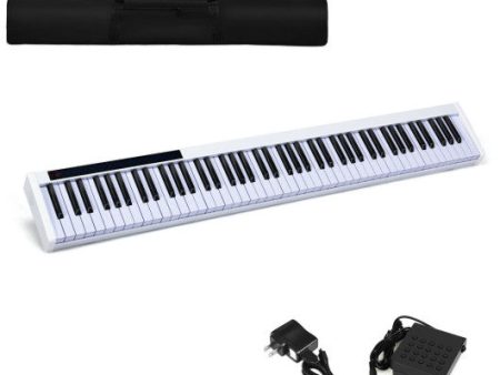 88-Key Portable Electronic Piano with Voice Function-White Online Hot Sale