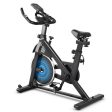 Indoor Silent Belt Drive Adjustable Resistance Cycling Stationary Bike-Blue Online