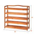 5-Tier Wood Large Shoe Rack Holds up 12-18 Pairs Online now