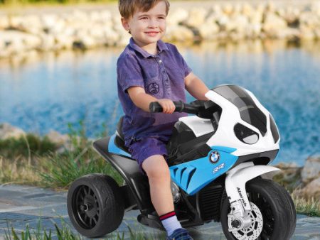 6V Kids 3 Wheels Riding BMW Licensed Electric Motorcycle-Blue For Sale