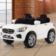 6V Kids Remote Control Battery Powered LED Lights Riding Car-White on Sale