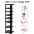 7-Tier Shoe Rack Practical Free Standing Shelves Storage Shelves-Black Online Hot Sale