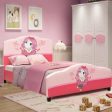 Kids Children Upholstered Platform Toddler Girl Pattern Bed Sale