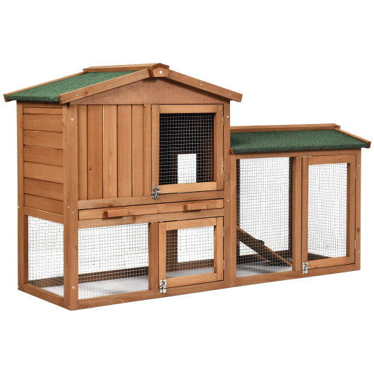 58 Inch Weatherproof Wooden Rabbit Hutch Supply