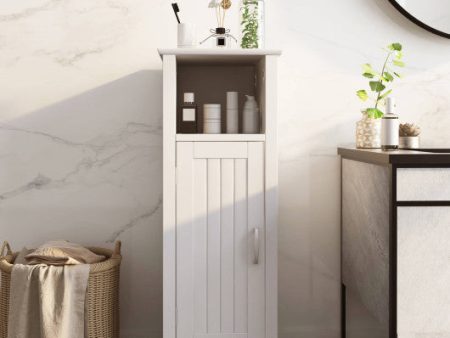 1-Door Freestanding Bathroom Cabinet with Open Shelf For Cheap