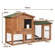 58 Inch Weatherproof Wooden Rabbit Hutch Supply