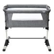 Travel Portable Baby Bed Side Sleeper  Bassinet Crib with Carrying Bag-Gray on Sale