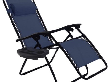 Outdoor Folding Zero Gravity Reclining Lounge Chair-Blue Online now